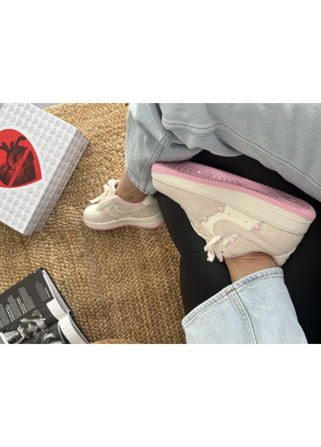 Кросівки жіночі Nike Air Force Low ʼValentine’s Day 2025’ | Найк Аір Форс 1 низькі бежеві демісезони (370604371)