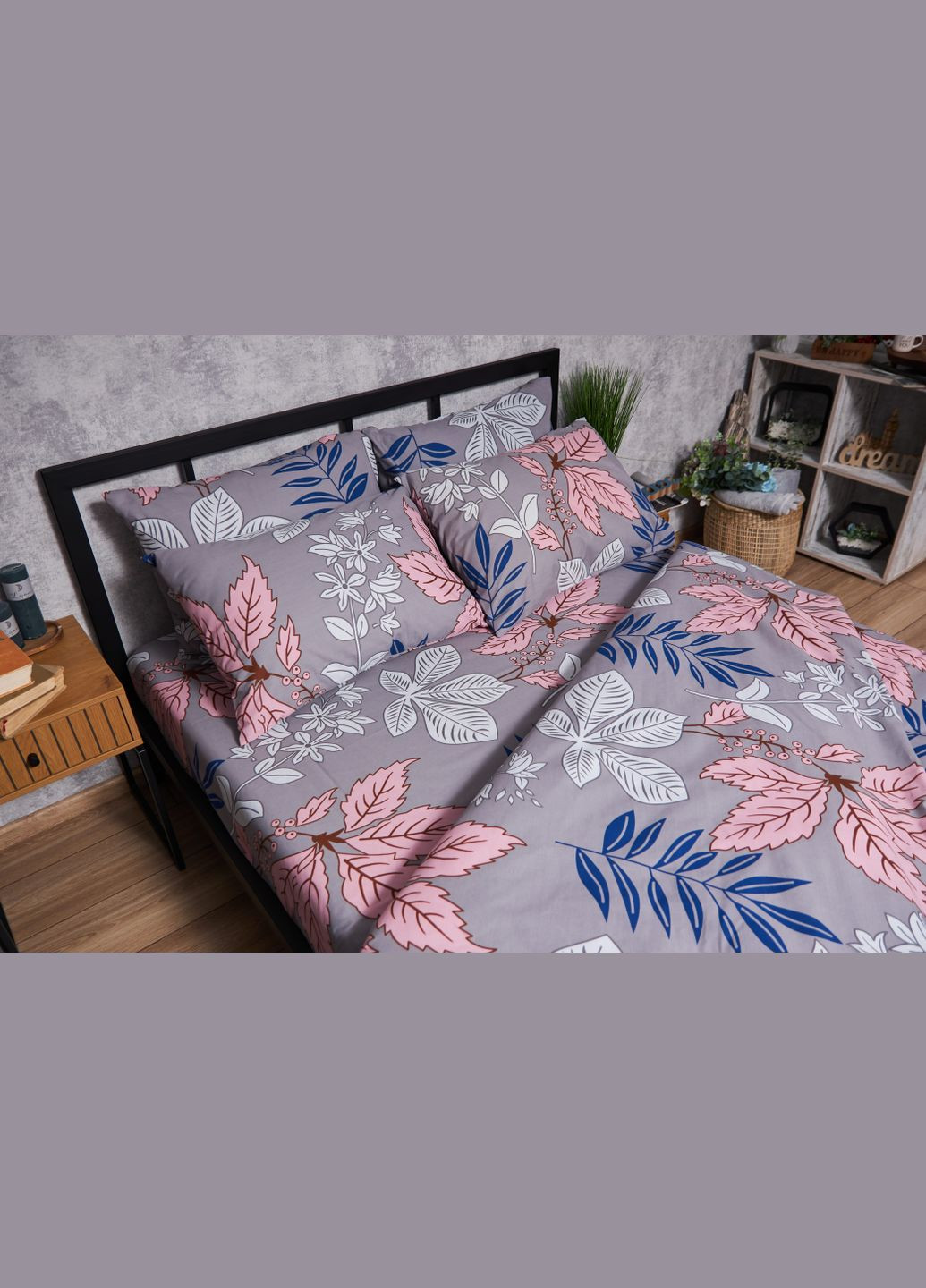 Комплект постільної білизни Бязь Gold Люкс King Size 220x240 наволочки 4х70х70 (MS-820004169) Moon&Star Fossil (288535953)