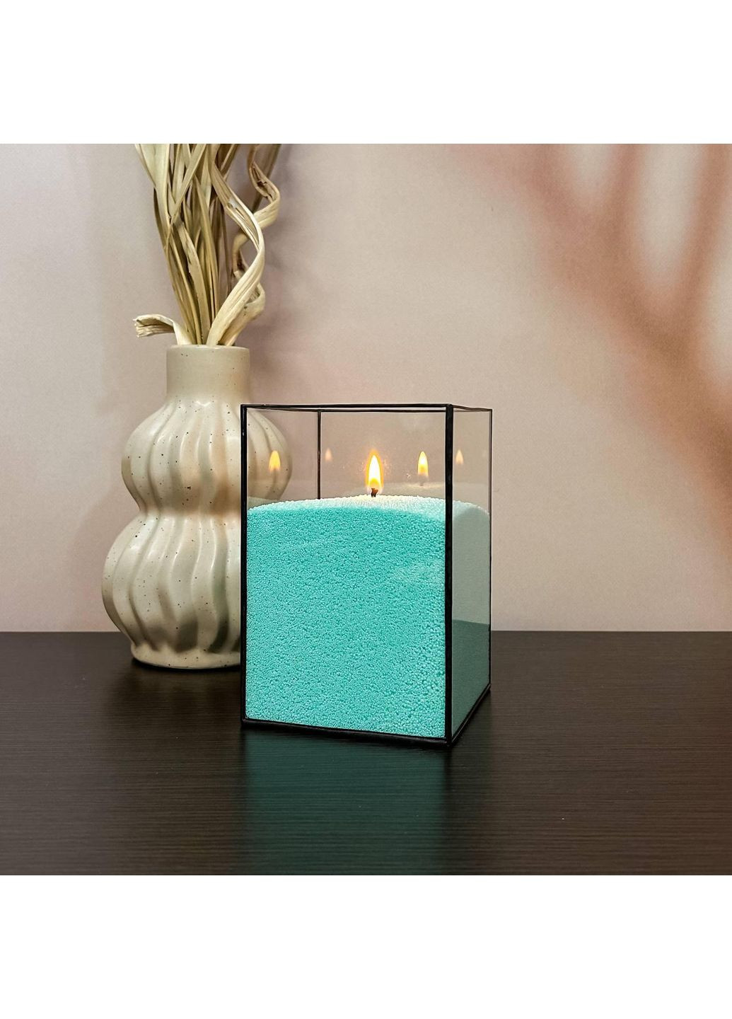 Насыпная свеча белая, 15*10 см, из пальмового воска Liliya Flowers (366026670)