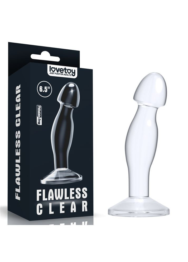 Анальний корок — Flawless Clear Prostate Plug 6.5" Drive Clear Lovetoy (322185225)