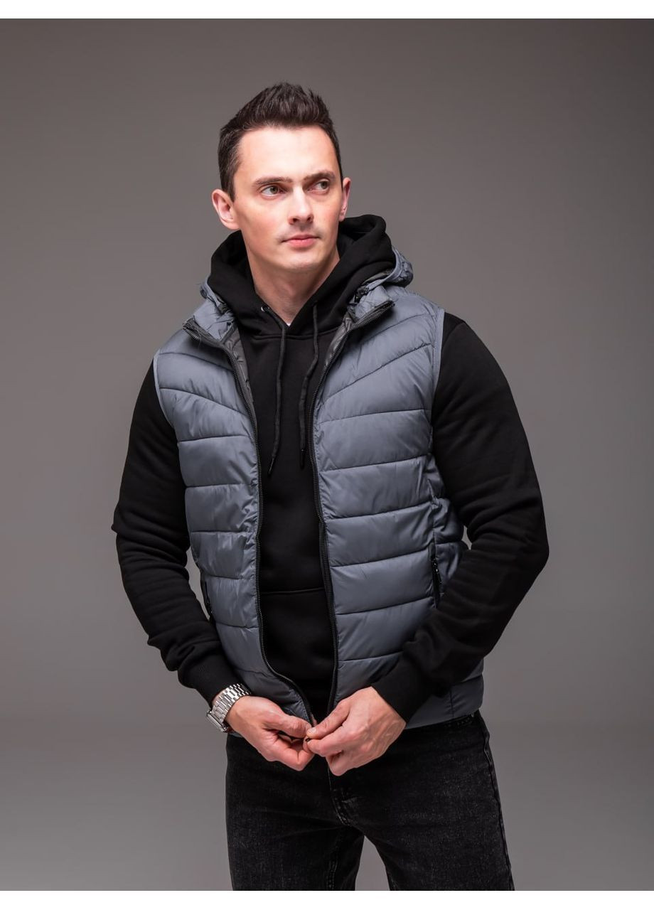 Чоловічий утеплений жилет зі знімним капюшоном Vakko (368833466)