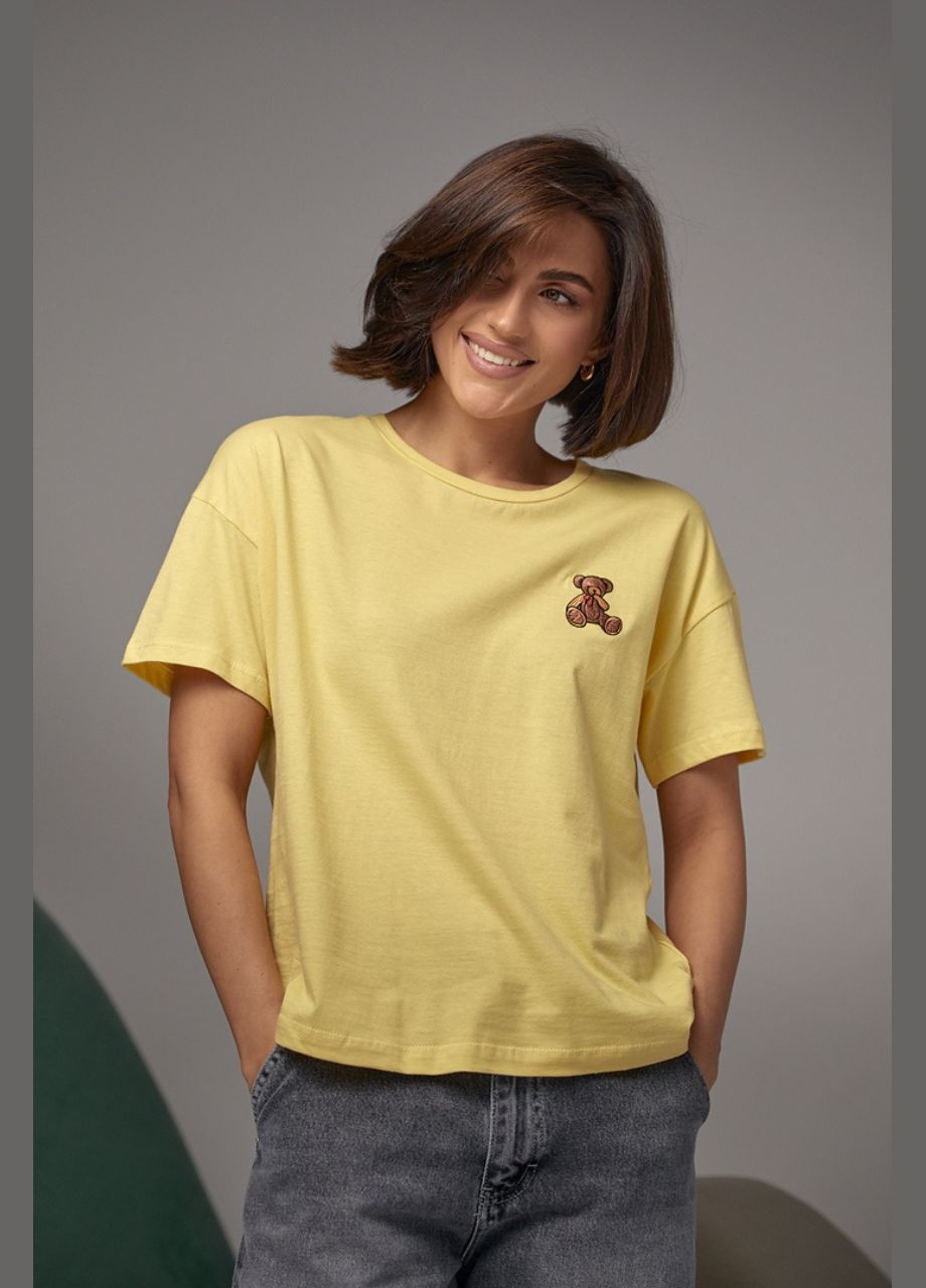 Желтая всесезон базовая футболка No Brand