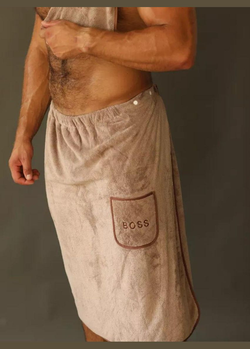 Килт банный 85х150 Капучино. No Brand светло-бежевый