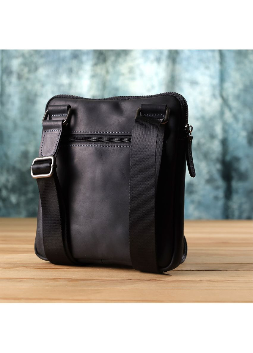 Зручна сумка для чоловіків на плече із натуральної вінтажної шкіри 23147 Shvigel (366880604)