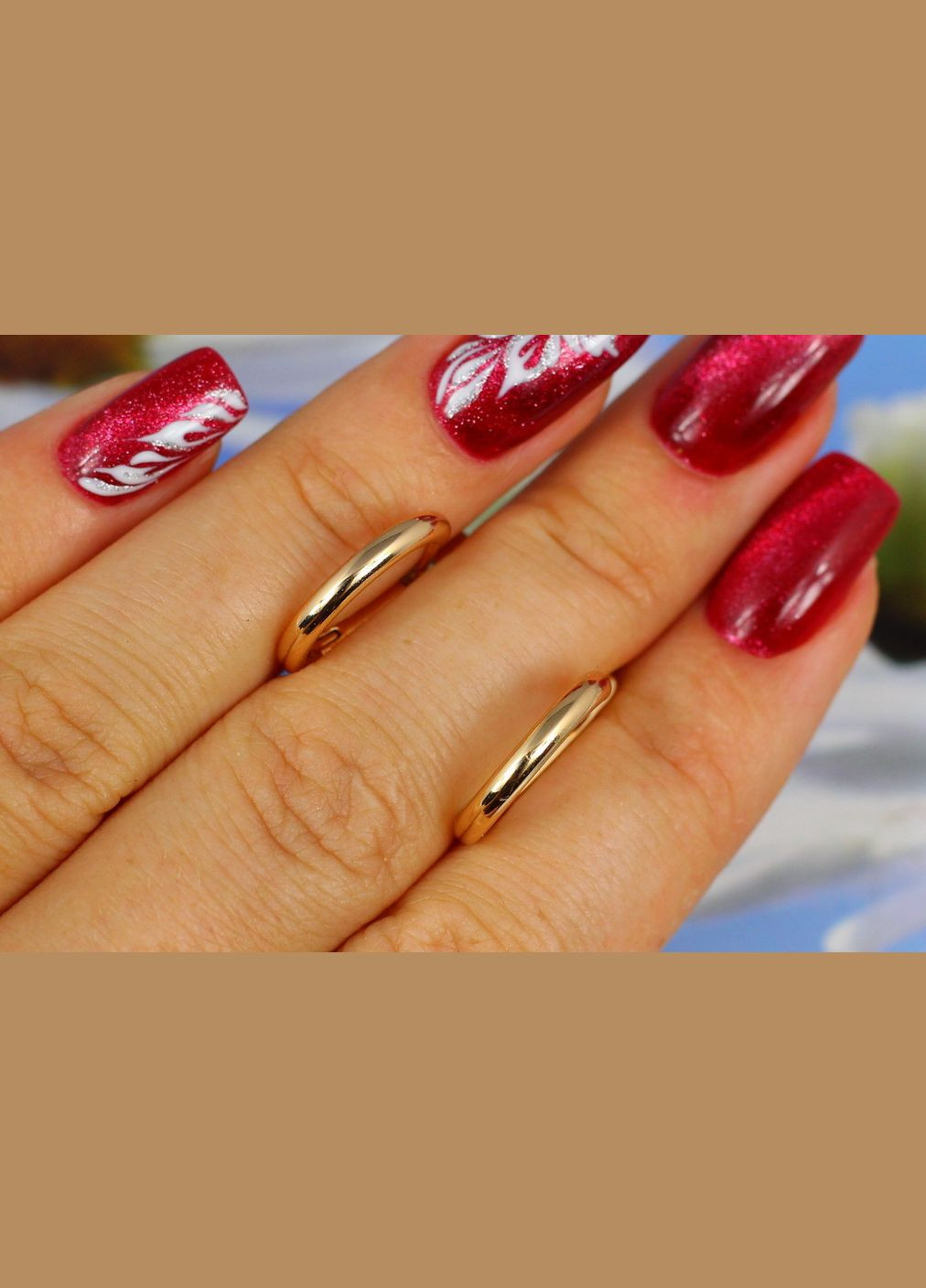 Серьги овальные кольца 1,5 см золотистые Xuping Jewelry (316607245)