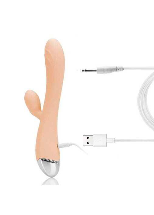Вібратор кролик для клітора та точки G USB — Бежевий — Вібратори Drive No Brand (322400227)