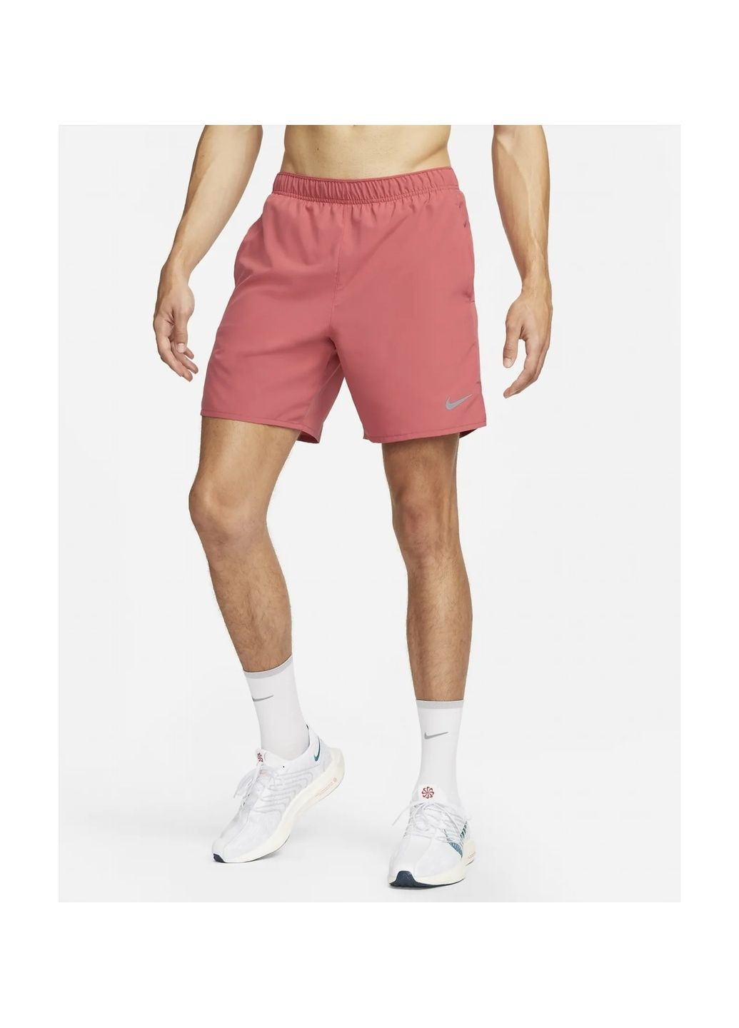 Шорты мужские 2 W 1 Dri-Fit Challenger 18 Cm Pink Nike (366039117)