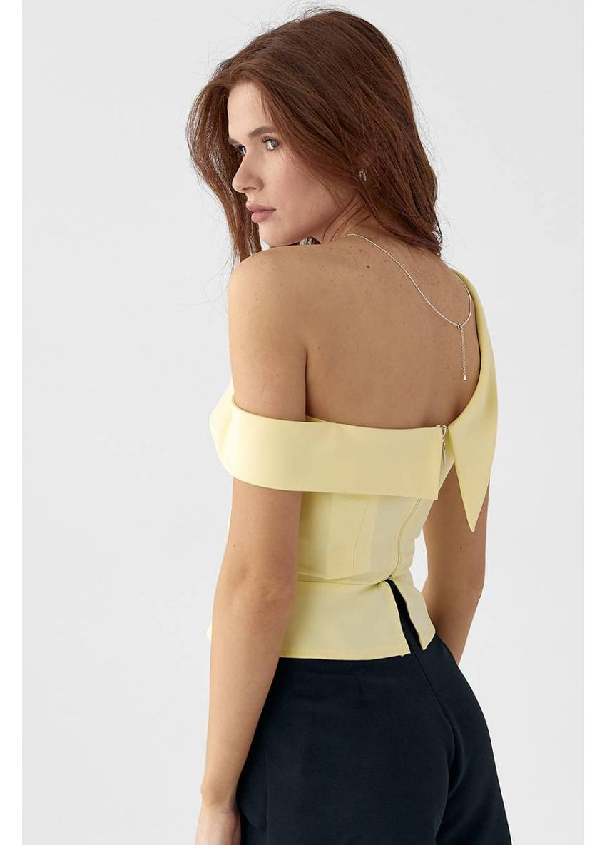 Блузка без рукавів із відкритим плечем Lurex — 370379946