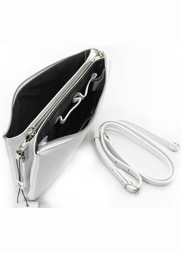 Сумка планшет через плече жіноча шкіряна маленька Білий 35712 Grande Pelle (336889712)