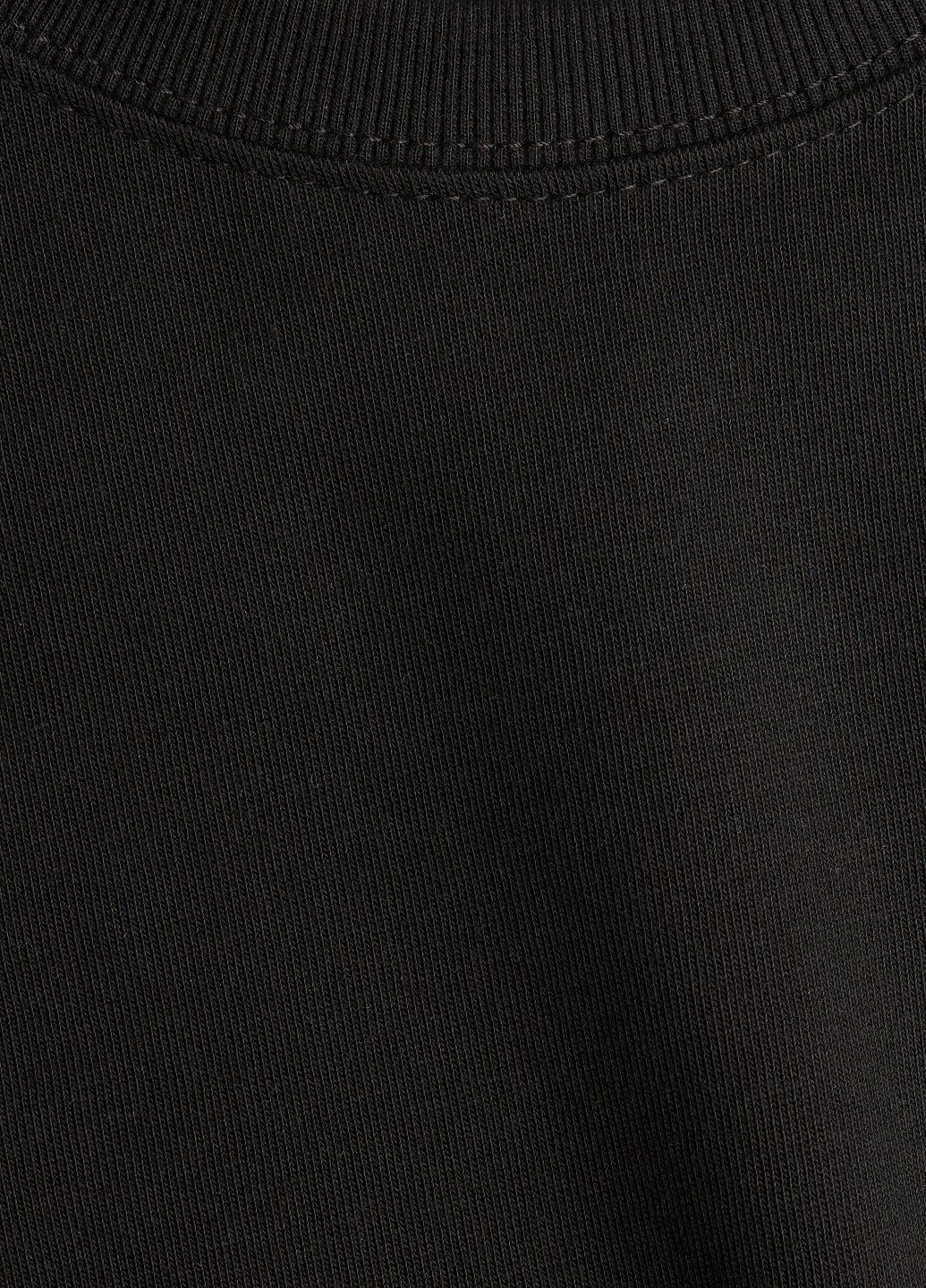 Чорний світшот H&M однотонний (343622671)