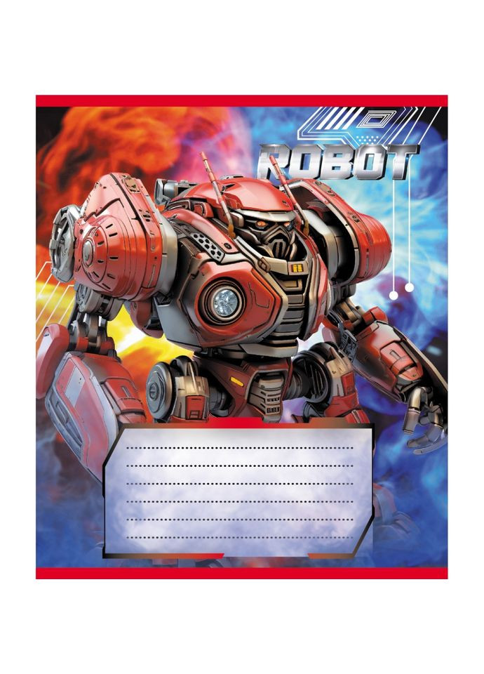 Зошит учнівський "Роботи" 012-520125L-2 в лінію, 12 аркушів Leader (367968789)