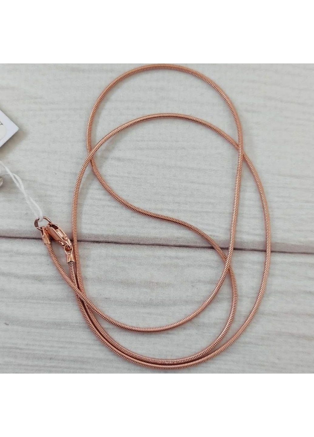 Серебряная цепочка Снейк в позолоте 40 см No Brand (366882897)