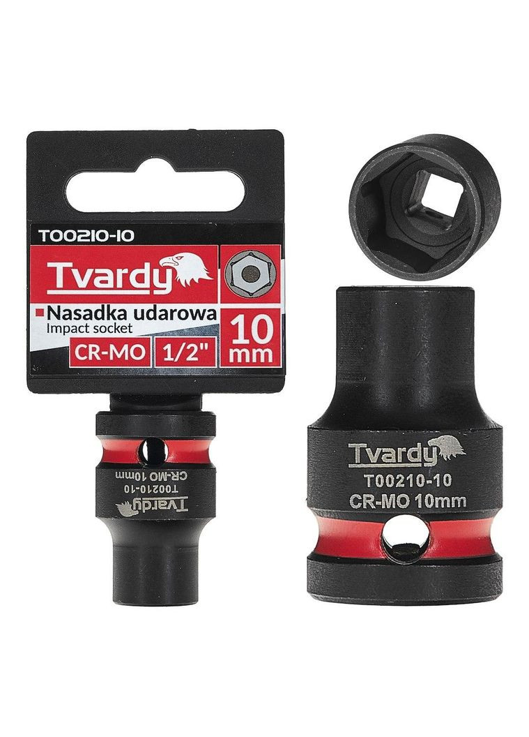 Головка ударная "Tvardy" из хром-молибденовой стали (Cr-Mo) 1/2" 6-гранная 10 мм Geko (351851770)