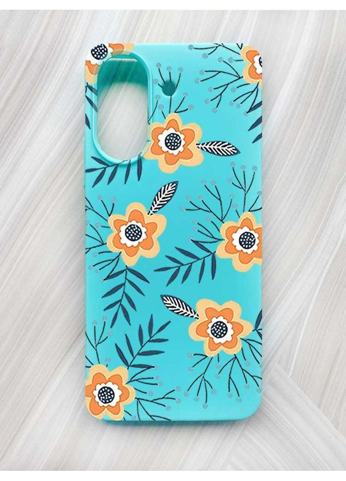 Матовый чехол на Xiaomi Redmi 13C / Poco C65 Цветы оранжевые (принт 268) Creative (355406536)