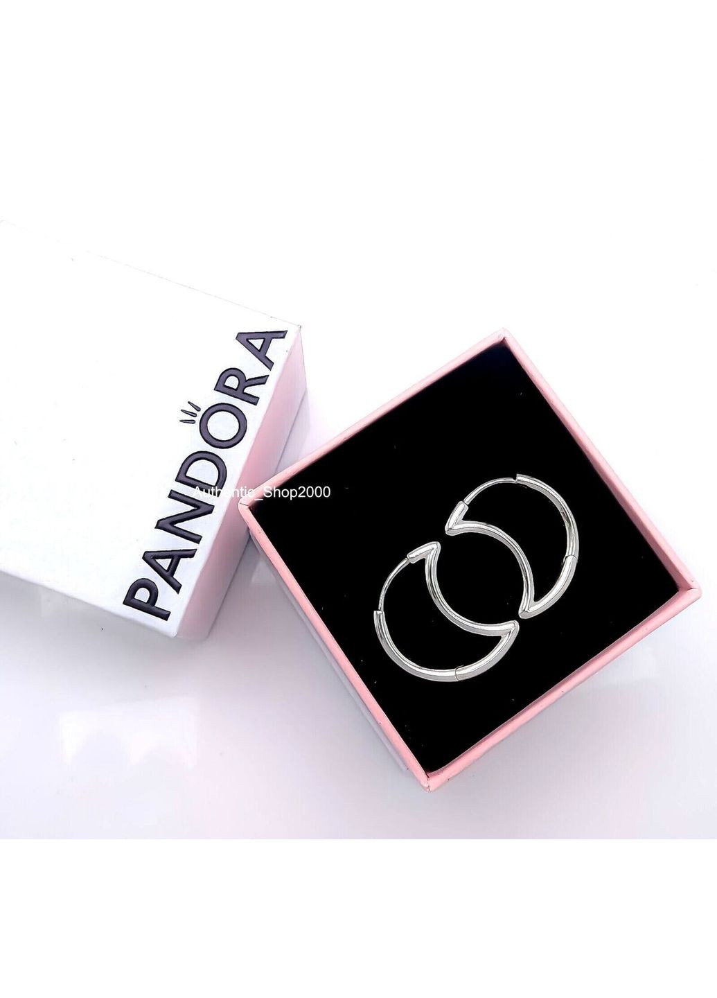 Серебряные серьги-кольца Пандора "Полумесяц" 292989C00 Kabluchka (355347547)