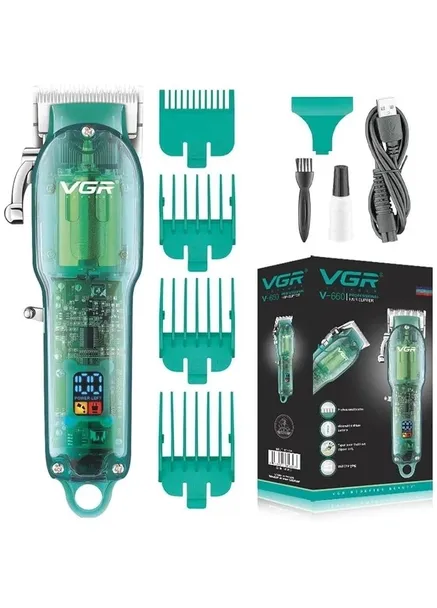Аккумуляторная машинка для стрижки V-660 с дисплеем заряда VGR (408380992)