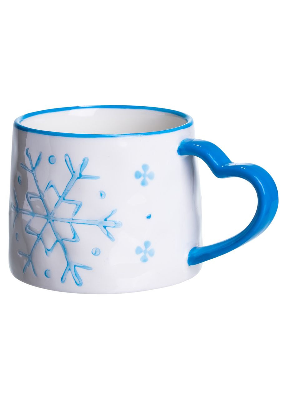 Новогодняя фарфоровая чашка Снежинка 350 (мл) FM-CS-55D Yiwu (370801386)