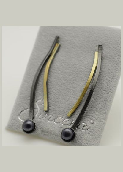 Сережки-пусети Гілочки сірі Sincera (340465246)