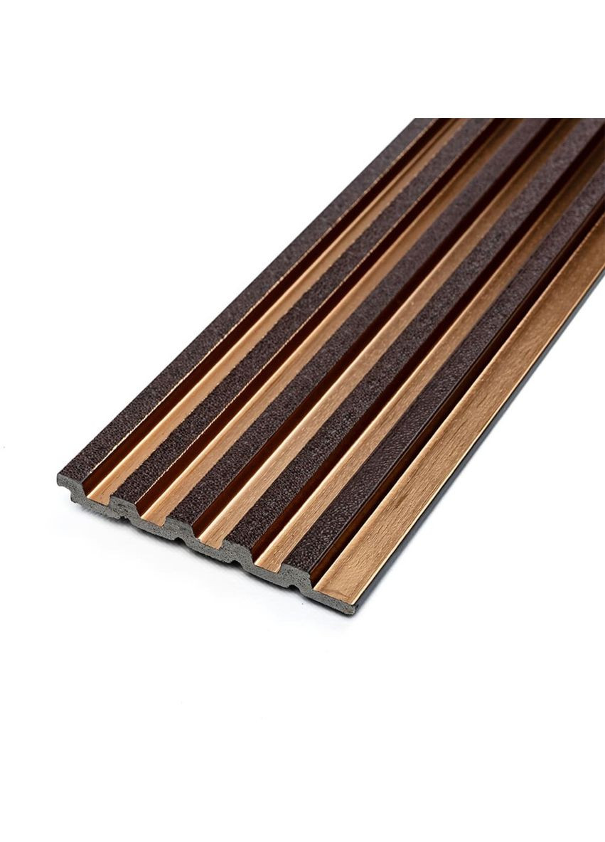 Рельс декоративный PS под коричневую кожу с бронзой 2900х120х12мм SW-00002135 Sticker Wall (327088510)