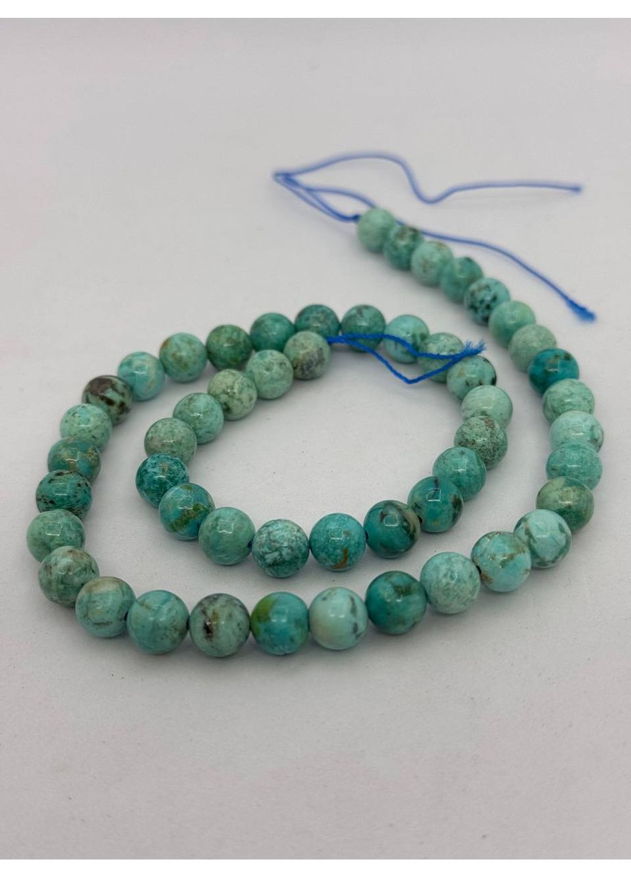 Хризокола на нитці без застібки 8 мм 40 см Зелений No Brand (363829980)