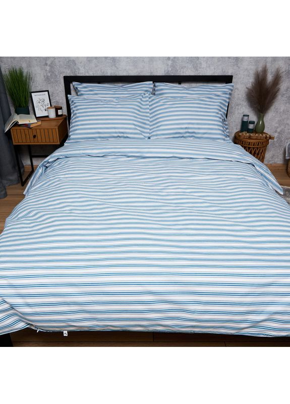 Комплект постільної білизни Бязь Gold Люкс «» Полуторний 143х210 наволочки 4х50х70 (MS-820006143) Moon&Star Calm Waters (356116451)