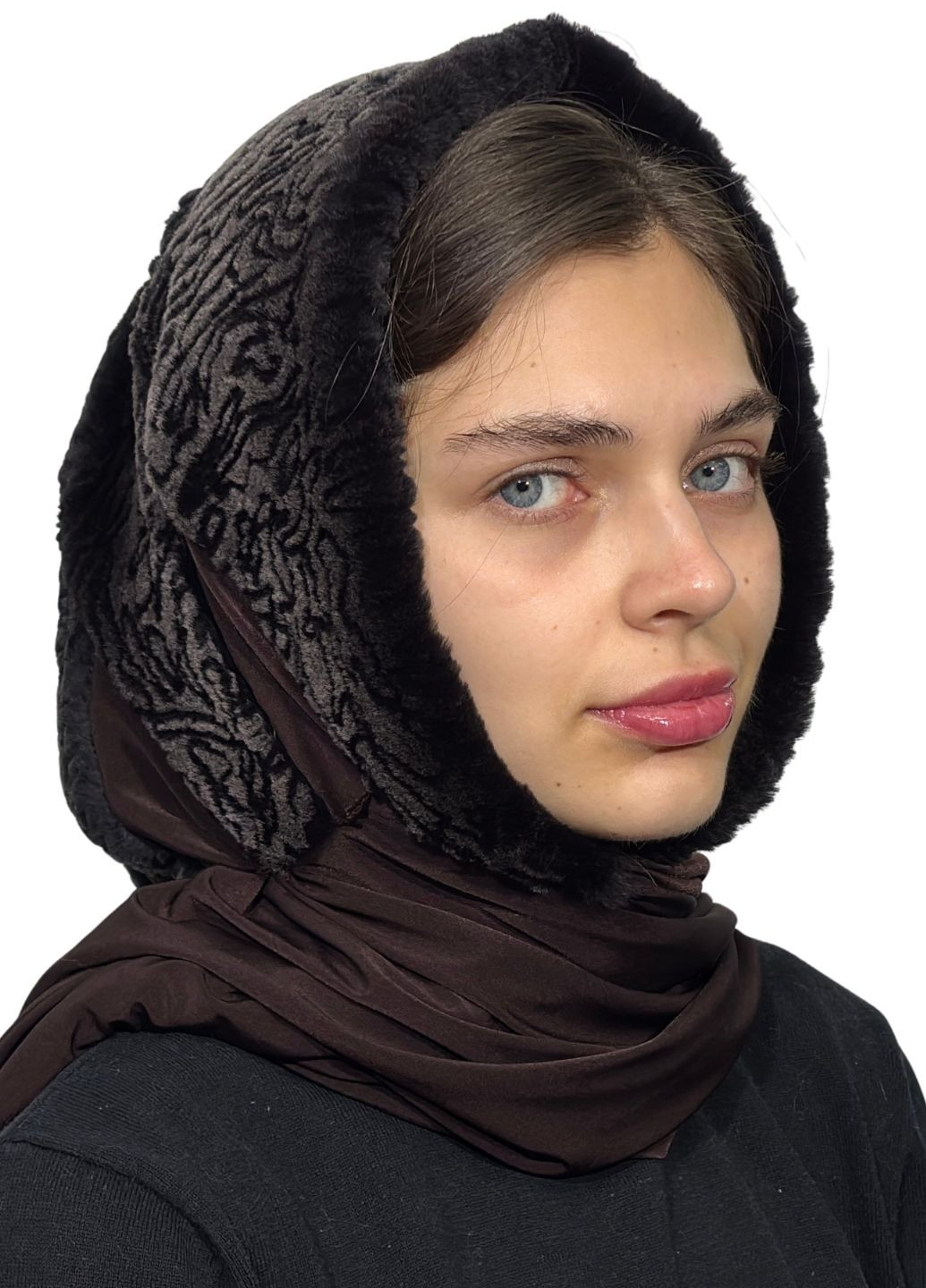 Жіноча хутряна хустка з натурального хутра кролика рекс Меховой Стиль Паук (365642673)