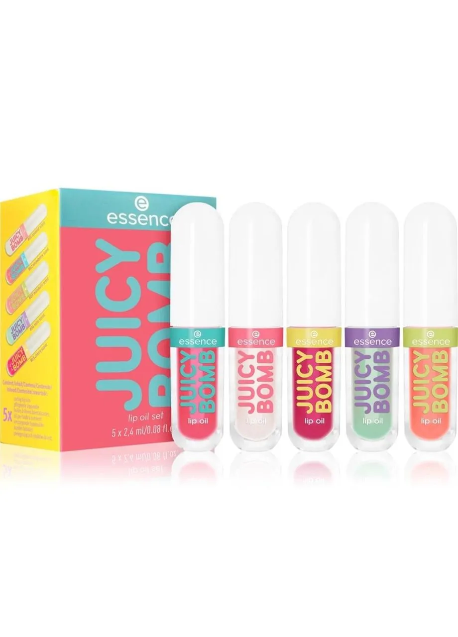 Подарочный набор блесков для губ Juicy Bomb Lip Oil Set (5 шт) Essence (400500849)