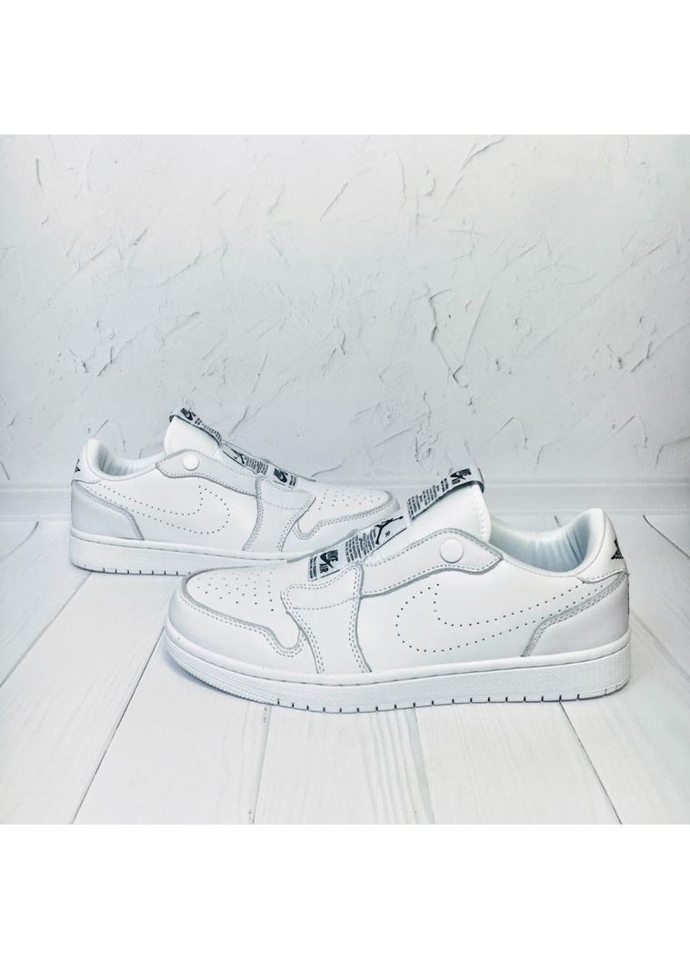 Білі Осінні кросівки чоловічі nike air jordan 1 low slip white av3918-100 найк аір джордан No Brand