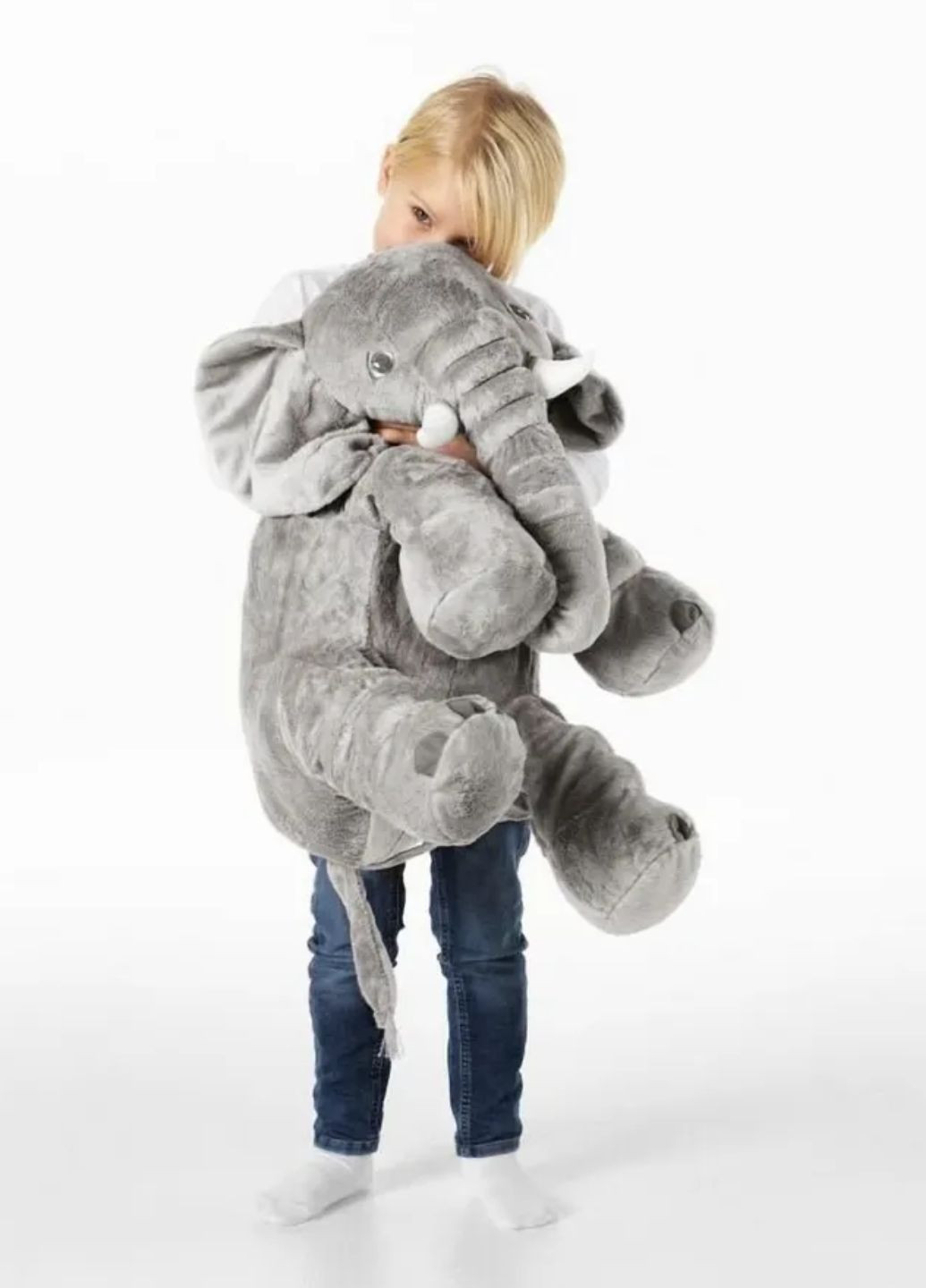 М'яка іграшка слон 60 см плюшева подушка антистрес для сну та обіймів My Kigu (370370674)