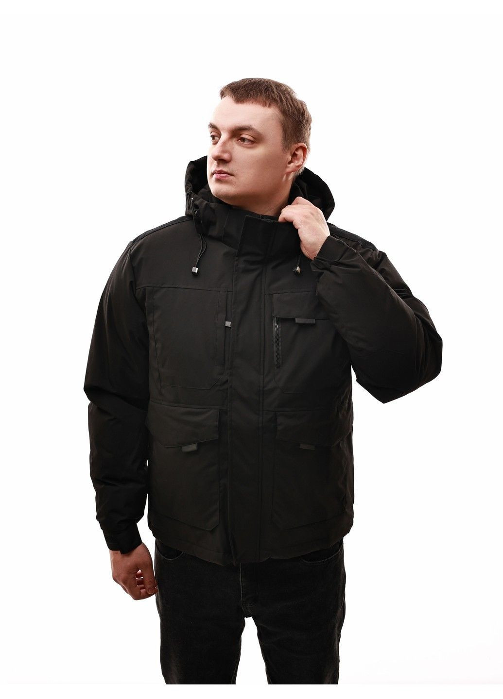 Черная куртка зимняя мужская Fashion