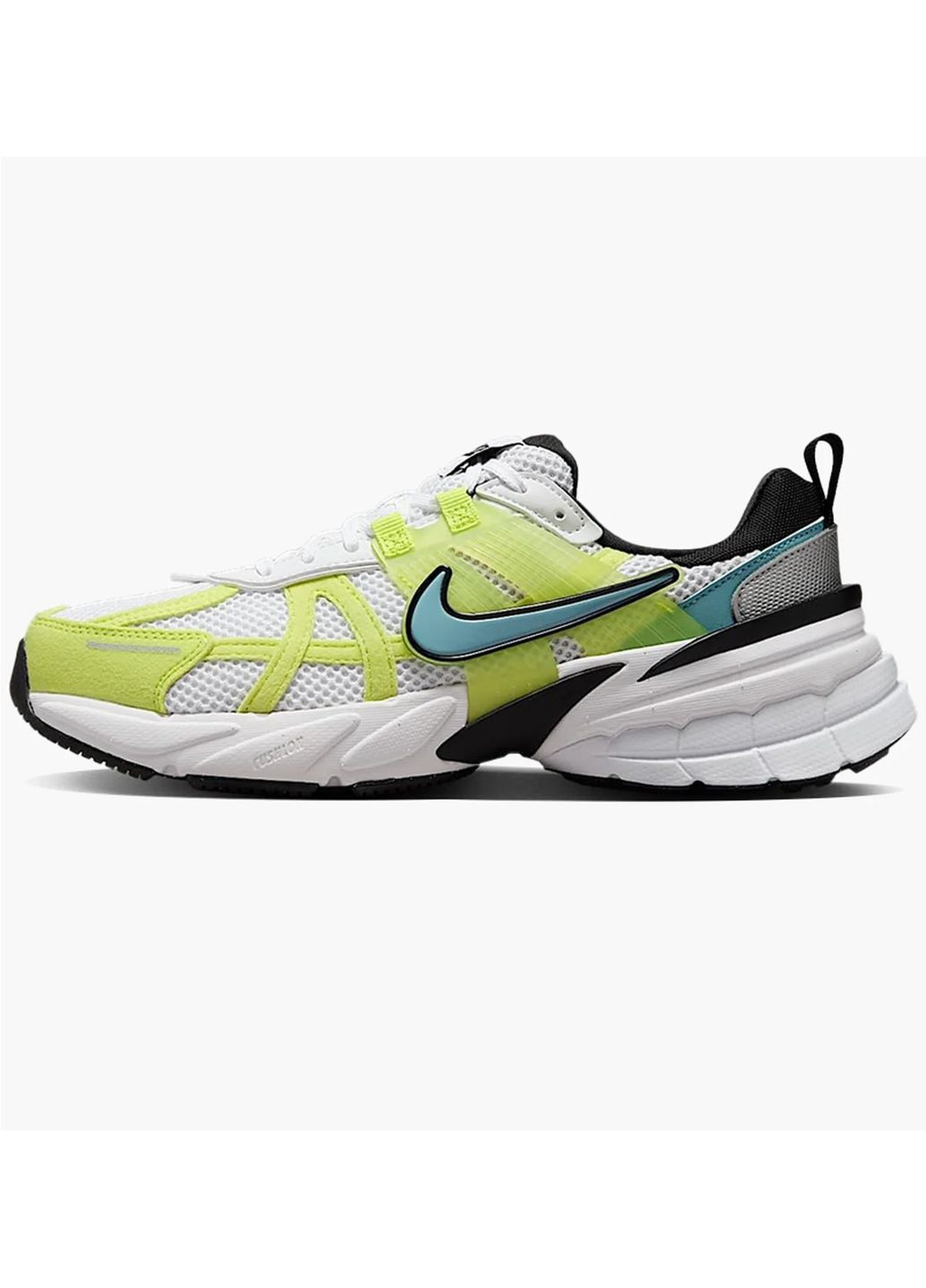 Белые всесезонные кроссовки унисекс v2k run white/green Nike