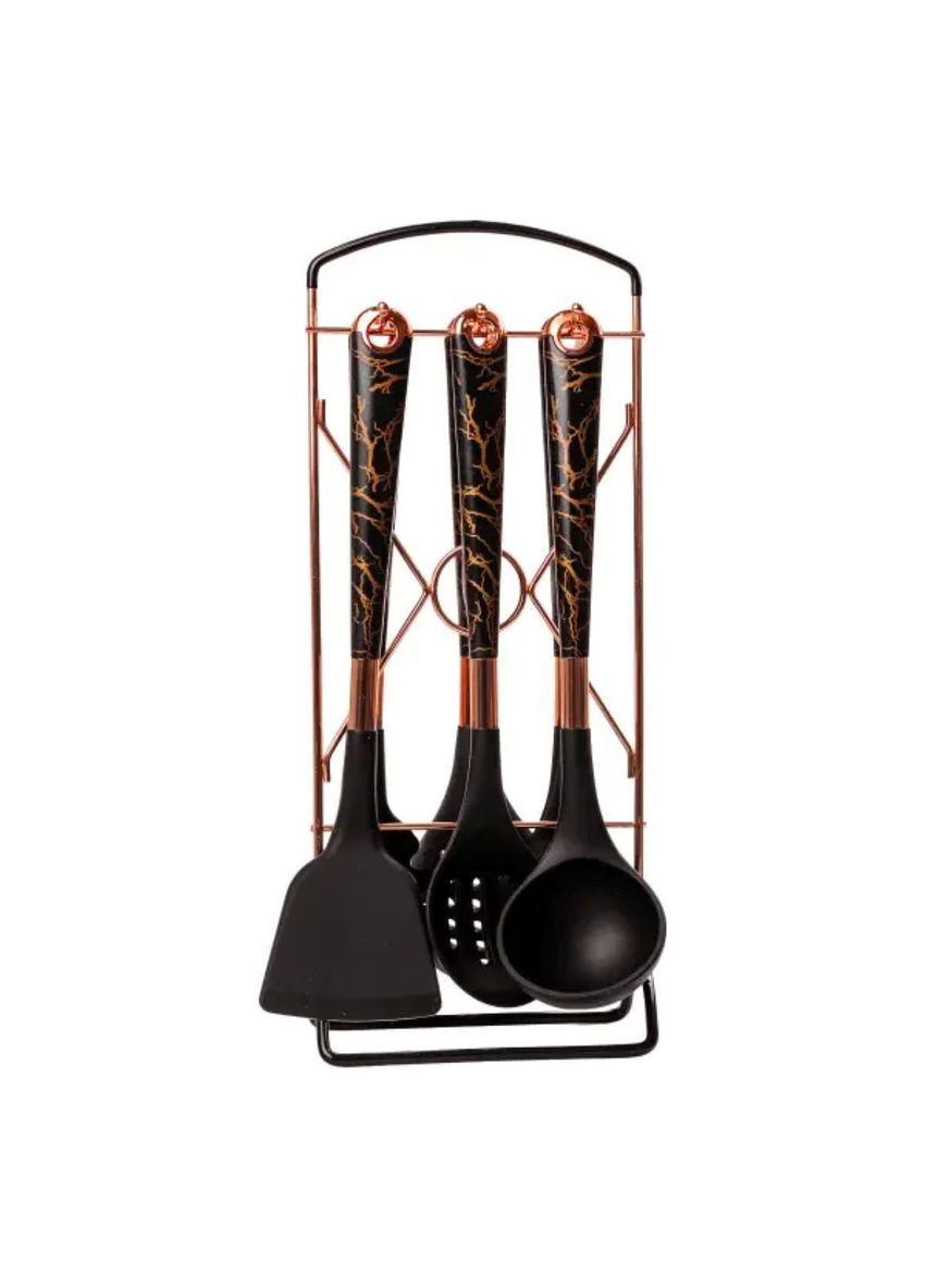 Набор кухонных принадлежностей на подставке 6 штук кухонные аксессуары Мрамор YRUR6 TS Kitchen (353502405)