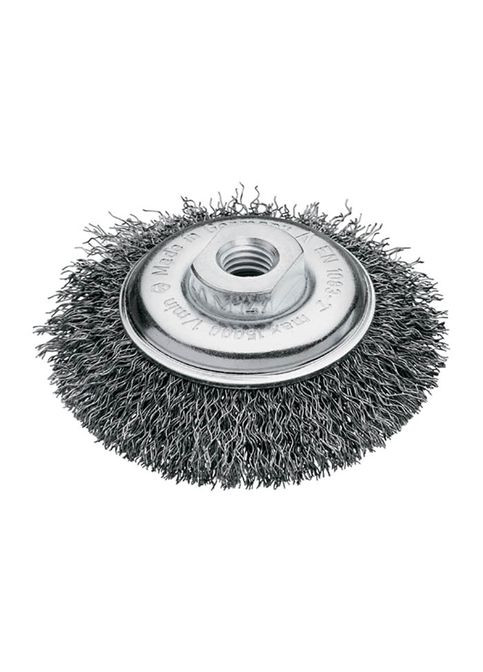 Щетка коническая 100xМ14х2,0 мм стальная гофрированная проволока 0,35 мм 15000 об/мин 422177 (13868) Lessmann (295041242)