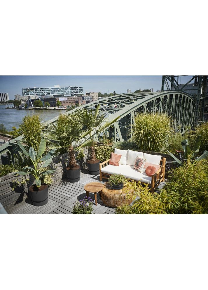 Горщик greenville round 40cm графіт 332372 Elho (316624035)