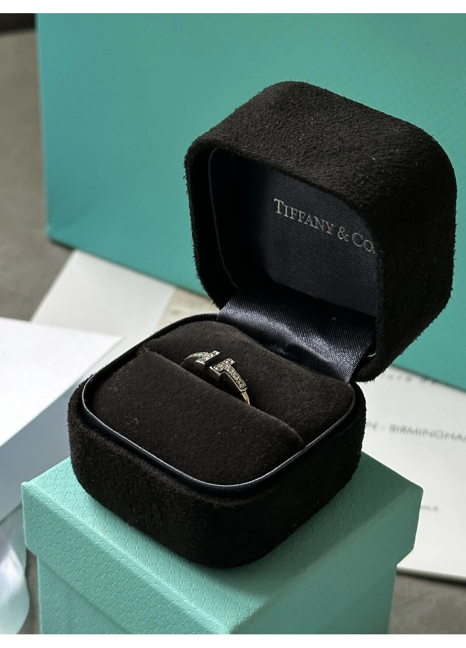Tiffany T Diamond Wire Ring in White Gold 18k No Brand (362044467)
