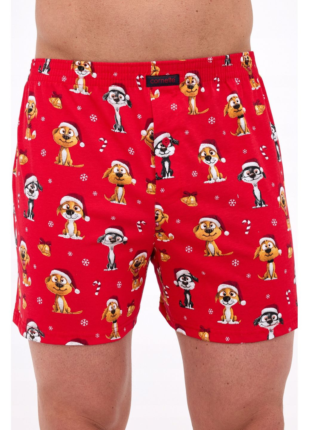 Трусы-Боксеры мужские с новогодним принтом 016/21 DOGS 2 Cornette (366300591)