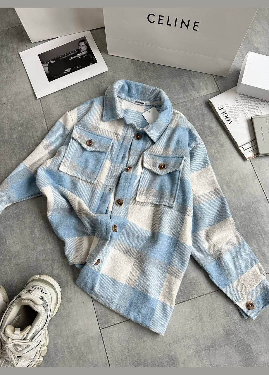 Жіноча кашемірова сорочка в клітинку MonCher (330618285)