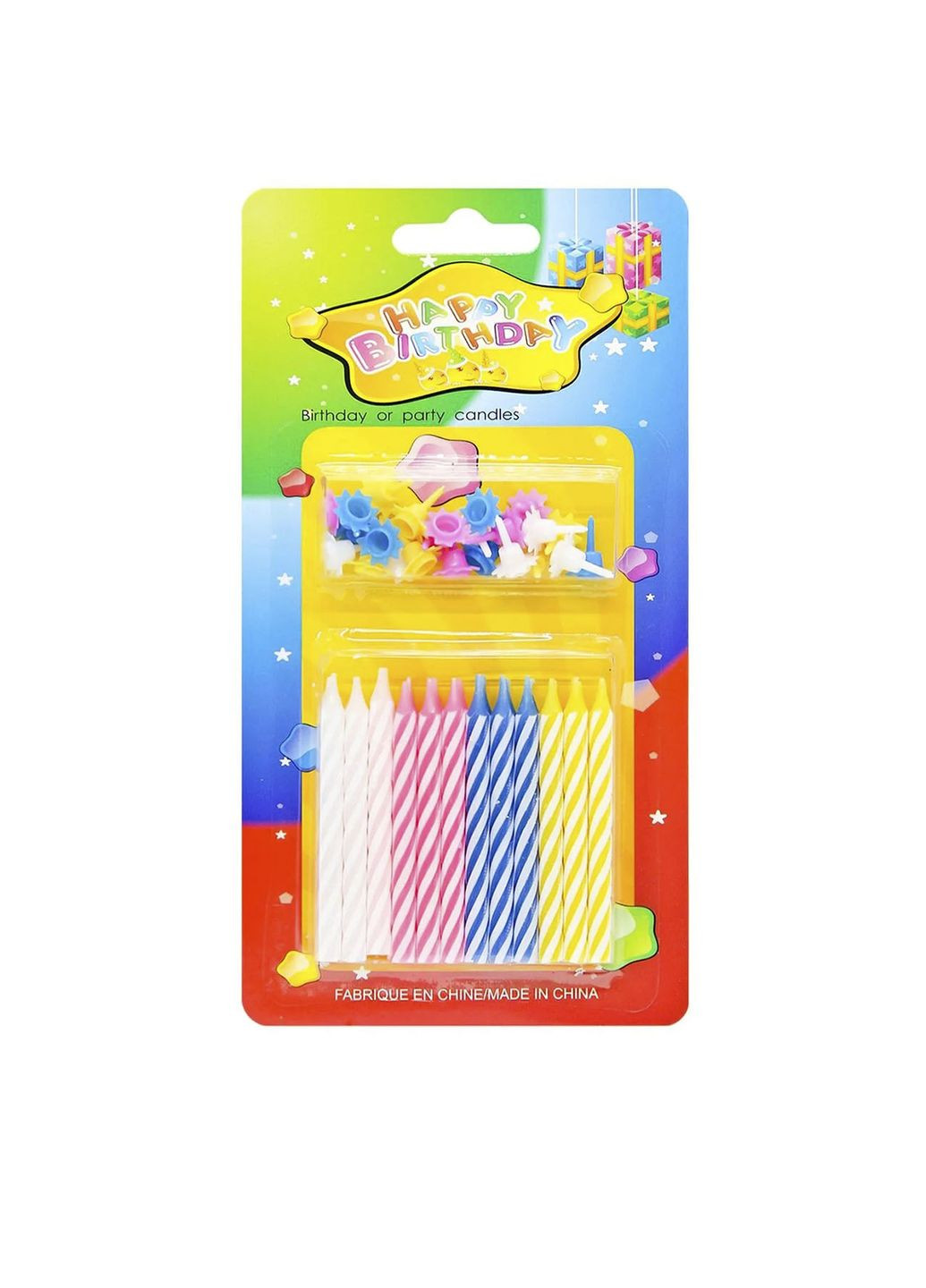 Свічки "Party" колір різнокольоровий ЦБ-00208604 Party House (303722288)