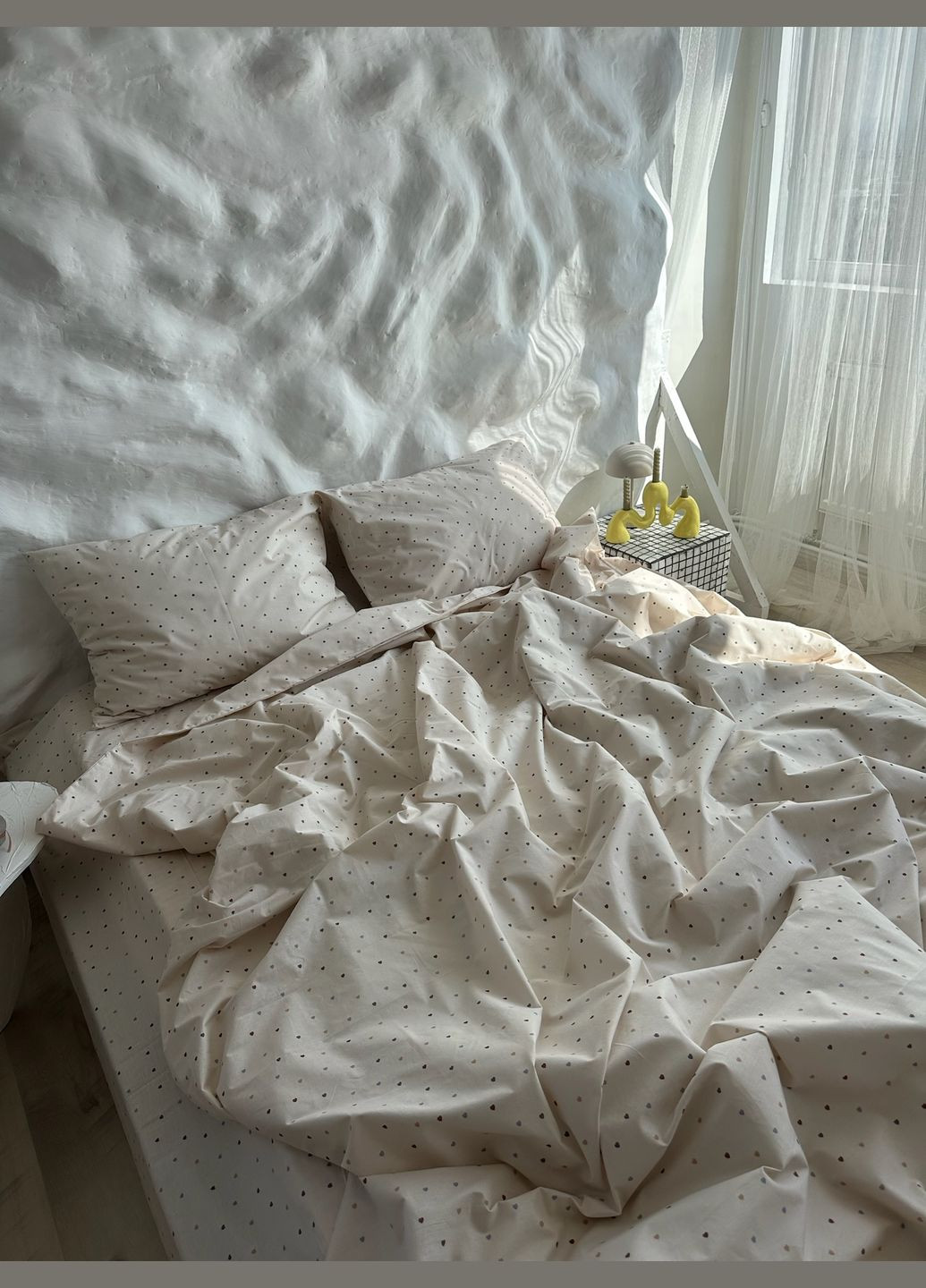 Постільна білизна Євро IN.HOME_UA Ранфорс Сердечко (330777669)