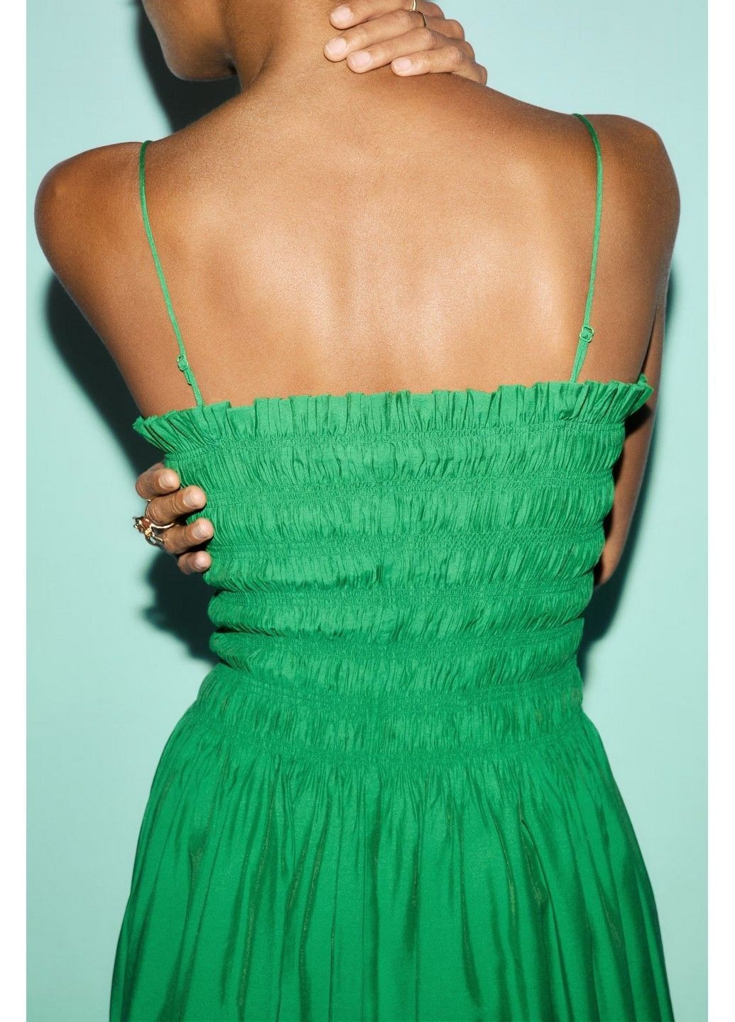 Зелена кежуал сукня H&M однотонна