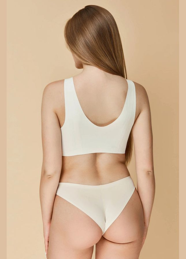 Кремовый демисезонный бесшовный комплект Obrana 873-072/873-23 champagne