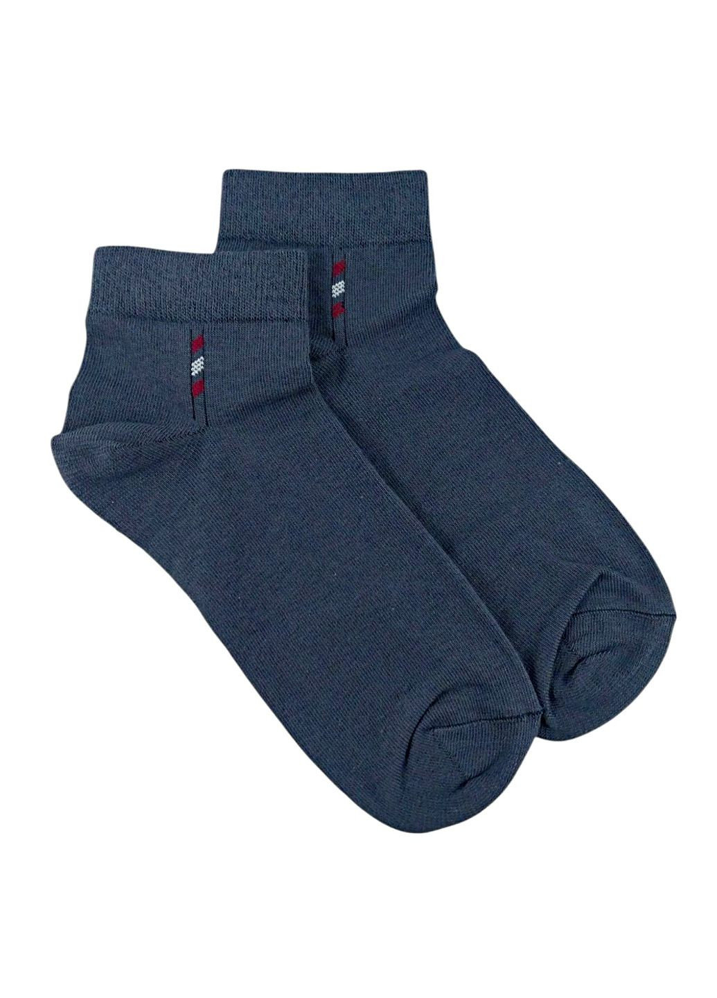 Темно-сірі шкарпетки чоловічі середні демісезонні преміум тм ST LINE однотонні (324262167)