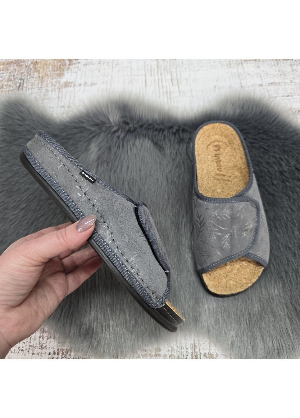 Серые тапочки домашние Inblu