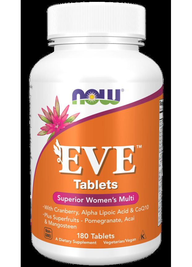Витамины для женщин Ева, Eve, Women's Multi,, превосходный комплекс, 180 таблеток Now Foods (364303616)