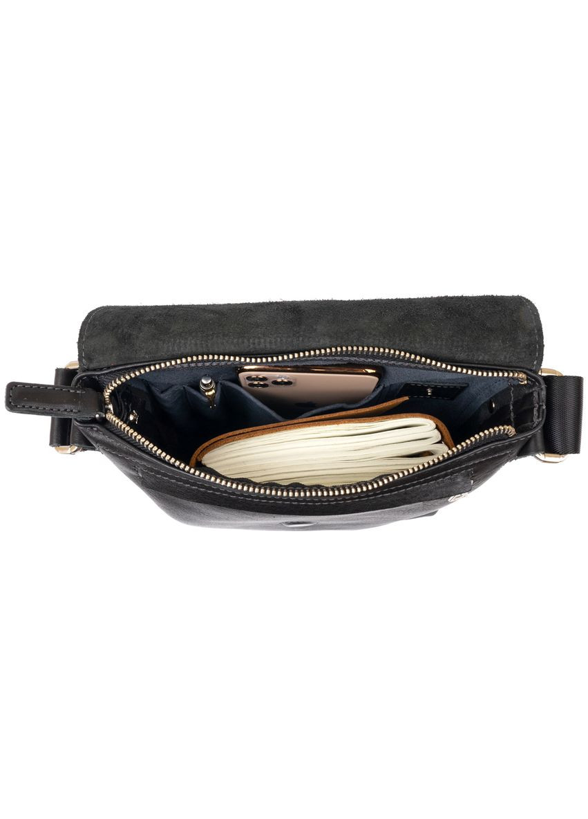 Кожаная сумка кросс боди мужская мессенджер через плечо черная 11333 Grande Pelle (329195830)