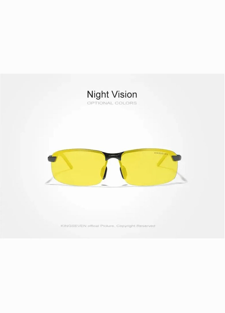 Поляризационные очки ночного видения для мужчин N7239 Black Night Vision KINGSEVEN (337127865)