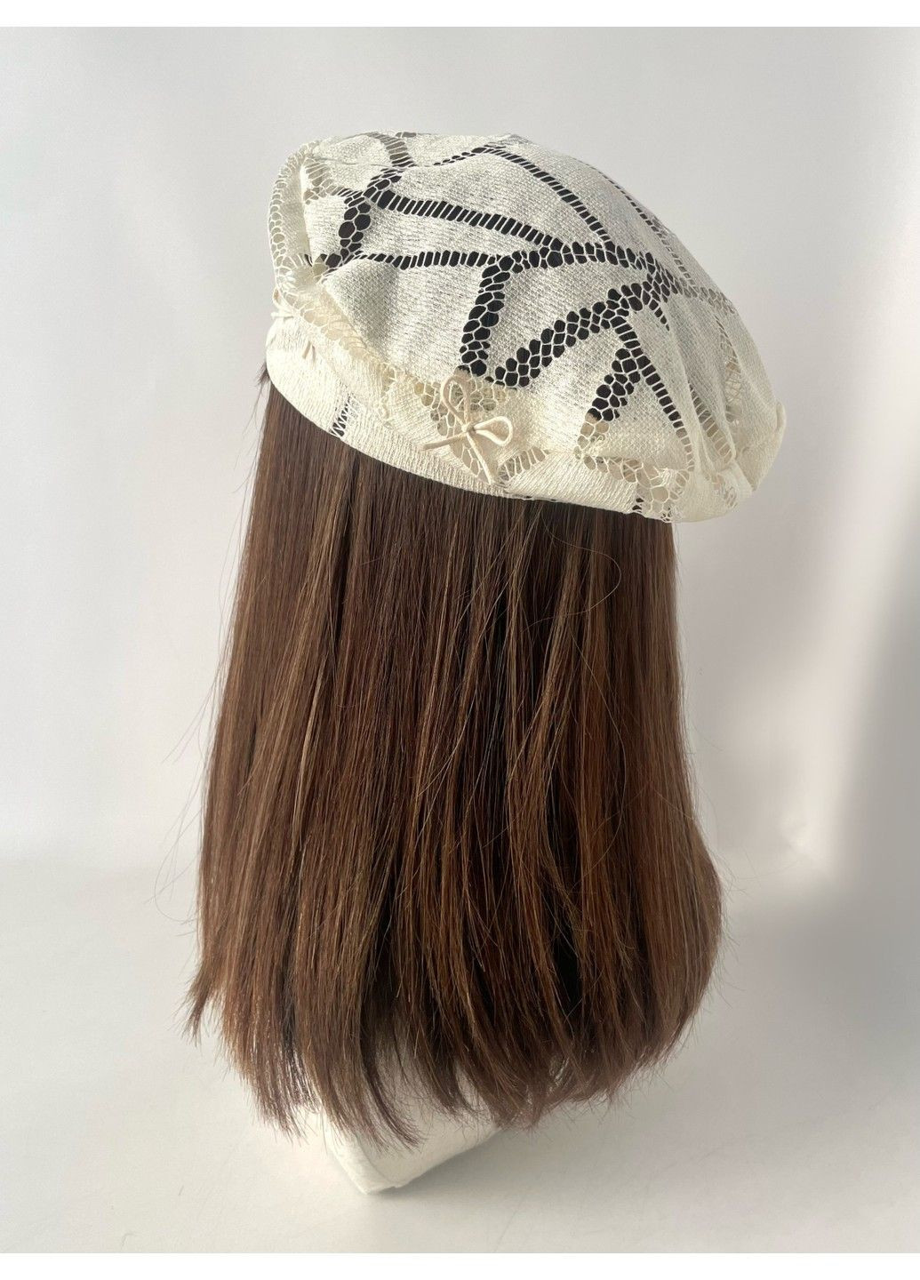 Летний берет из итальянского хлопкового гипюра BANDANA QUEEN (364550796)