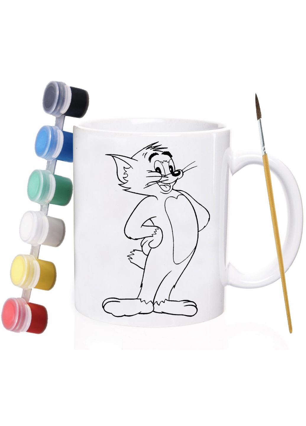 Набір для дитячої творчості Том та Джеррі #01 / розмальовка для дітей / 330 мл біла No Brand (316119802)