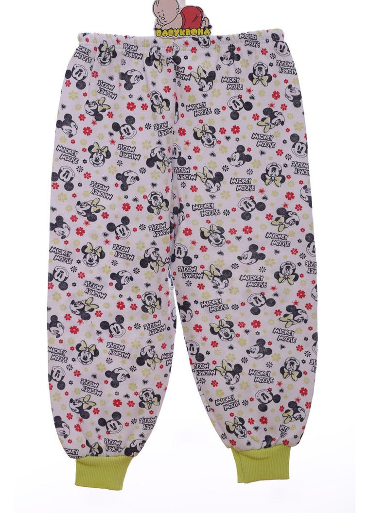 Зелена піжама з довгим рукавом трикотажна міккі зелена 98 см (37701) BABYKROHA