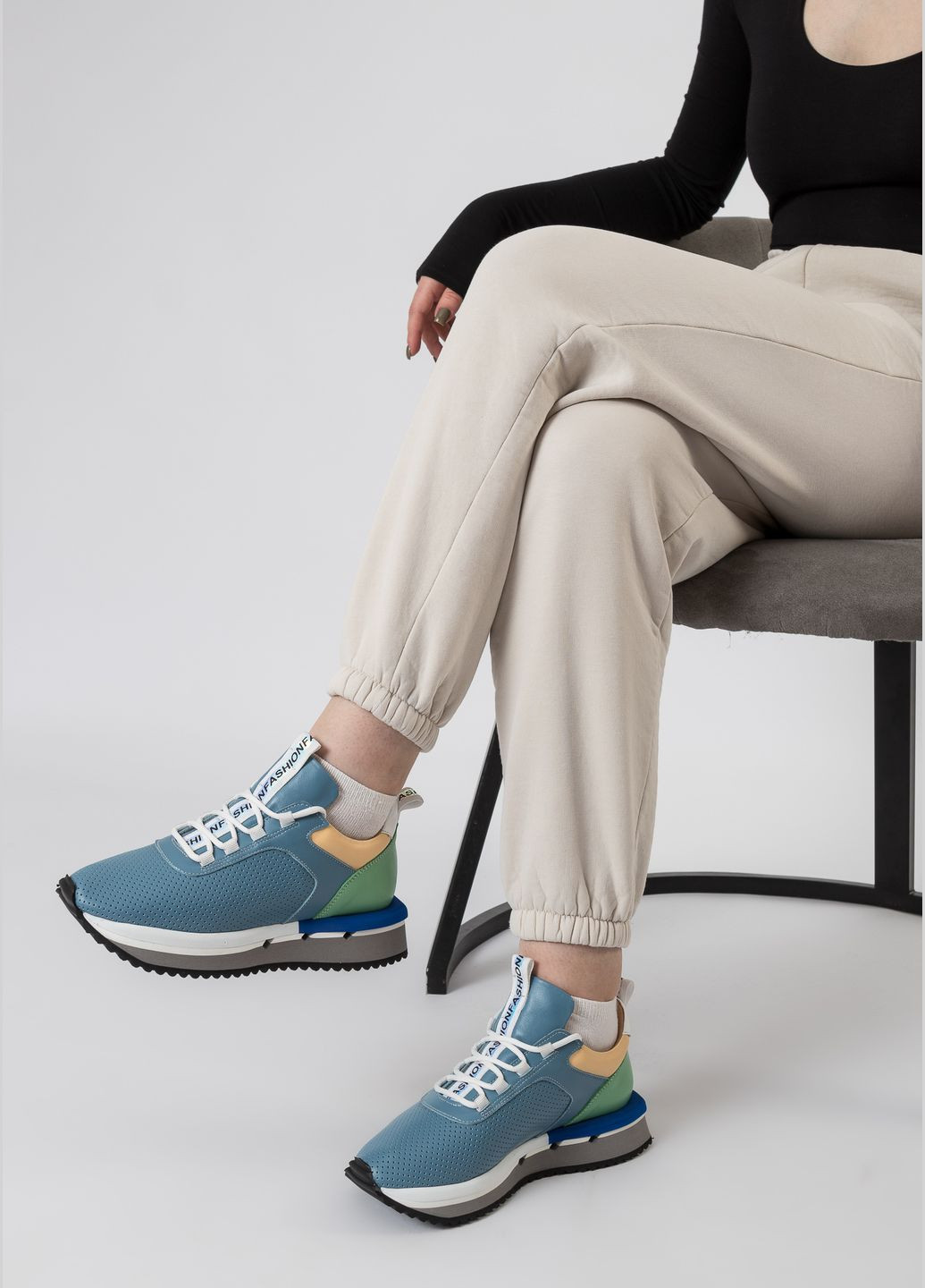 Кроссовки (1081ТZ) Evromoda голубые (328915701)